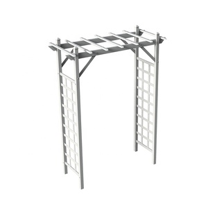 White Plastic <strong>PVC</strong> Pergola Eco-Friendly Wood Stainless Frame Easily Assembled Pressure Coated Rot Proof Arch Arbour Design - Product Image 3