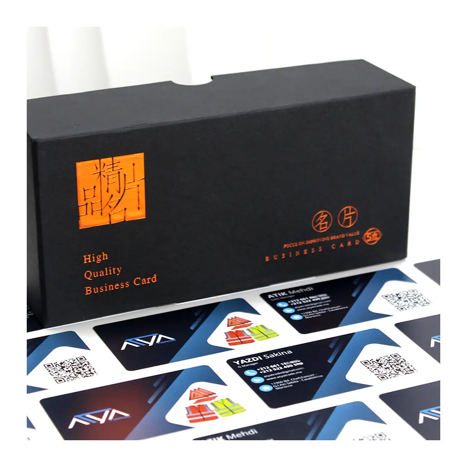 Carte cadeau VIP en plastique de haute qualité avec LOGO personnalisé avec code à barres carte de visite en PVC mince bon marché fournitures d'entreprise avec boîte