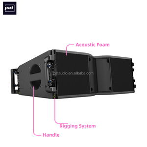 Pat LA208 Diffusore <span class=keywords><strong>Line</strong></span> <span class=keywords><strong>Array</strong></span> Passivo a Doppio Woofer da 8 Pollici, Sorgente Sonora Modulare, Sistema Audio DJ per Sala/Chiesa/Discoteca - Product Image 2
