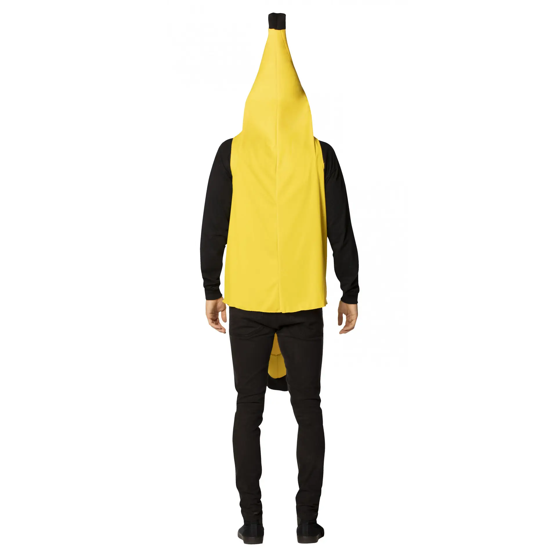 Kostum pisang untuk dewasa uniseks, gaun Halloween mewah untuk kegiatan luar ruangan permainan peran pesta