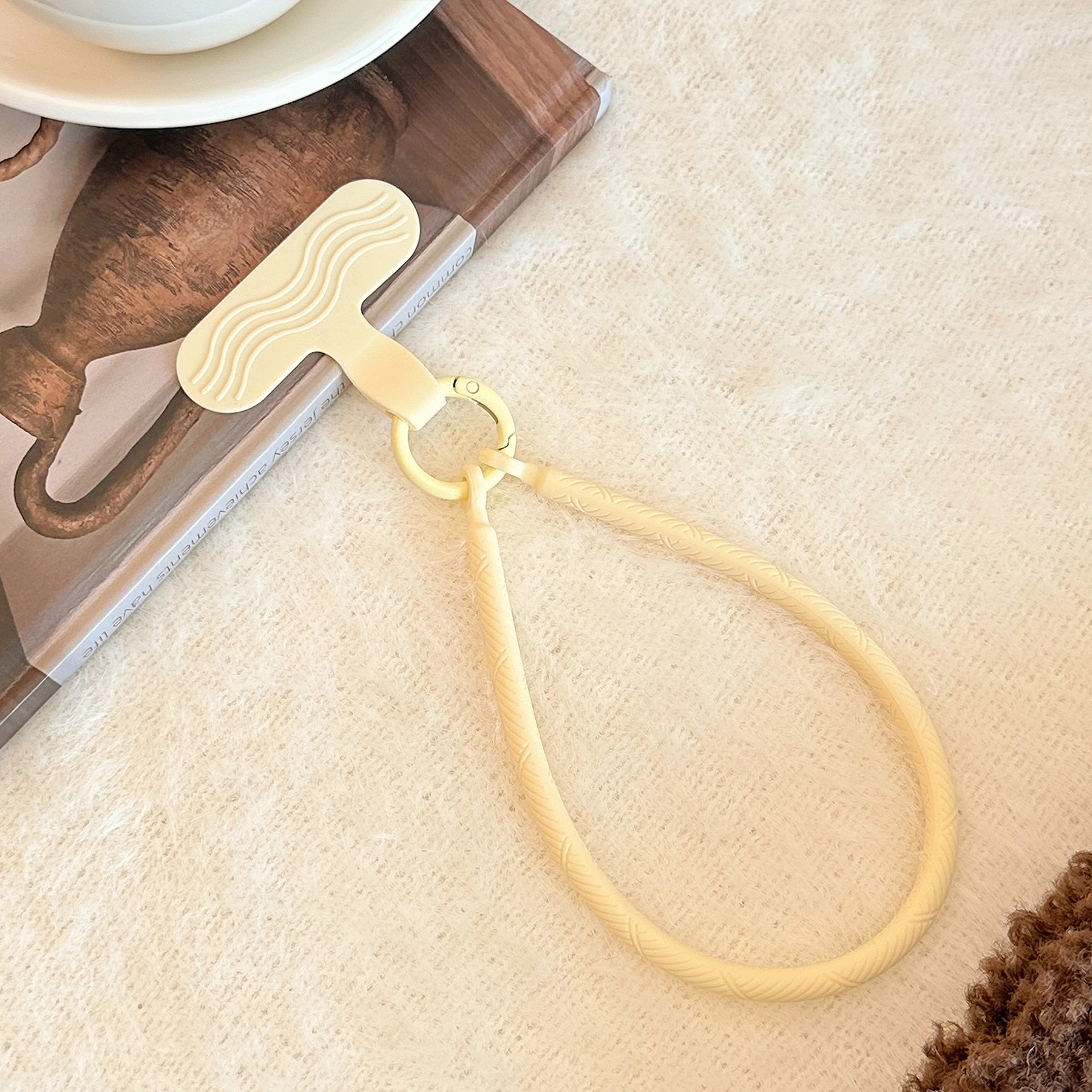 Cream yellow silicone rope