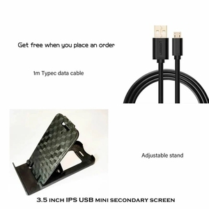 3.5 Inch IPS <strong>TYPE</strong>-C Secondary Screen <strong>CPU</strong> GPU RAM HDD Monitoring USB Display Freely AIDA64 for Mini ITX Case Support <strong>Raspberry</strong> <strong>Pi</strong>