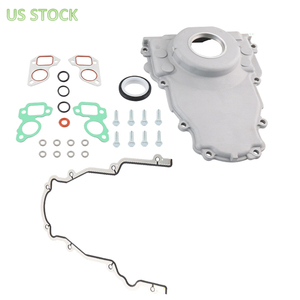 LS Gen 3 4.8L 5.3L 5.7L 6.0L用10ANターボオイルドレンフィッティング付きタイミングカバー - Product Image 2