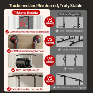 Voorraad Beschikbaar Multi-Functionele Vloer-Type Uitgebreide <span class=keywords><strong>Trainer</strong></span> Enkele Bar Home Pull-Up Apparaat Indoor Volwassen Fitnessapparatuur - Product Image 5