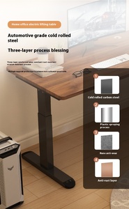 Tốt nhất nặng nhiệm vụ điện đứng bàn khung với tự động nâng điều chỉnh chiều cao gỗ rắn thiết kế hiện đại - Product Image 6