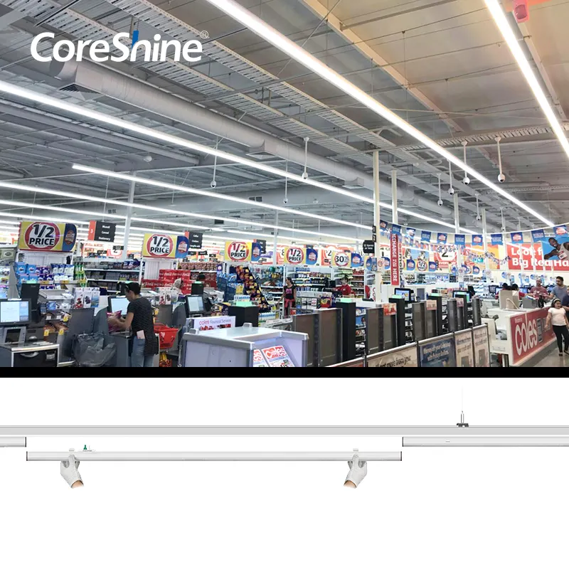 Sistema di illuminazione lineare a Led Coreshine anziché tubi e luci ad alta baia