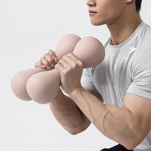 סט dumbפעמון חדר כושר משקולות 16lb 16lb זוג תערובת חול תערובת ערפילית - Product Image 1