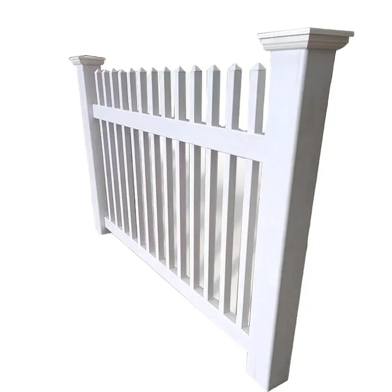 Paneles de valla de plástico PVC baratos blancos de gran venta ampliamente utilizados para jardín