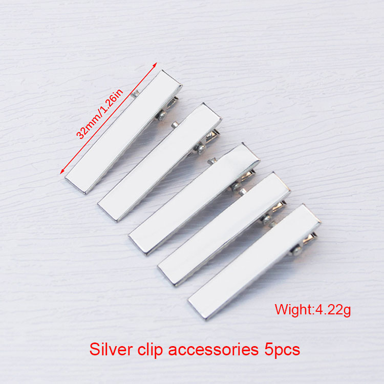 Accessoires de clip en argent 5pcs