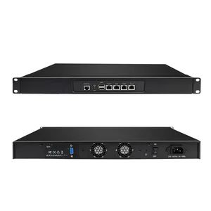 19 pulgadas 1U rack Servidor de computadora j4125 J5025ES Atom N2600 4Lan 2500m i225v3 Firewall Server Rack 1u Linux Mini Server rack 1u - Product Image 1