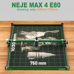 Neje Max 4 V2เครื่องแกะสลักเลเซอร์ E80สำหรับธุรกิจขนาดเล็ก750*460มม. ไดโอด DIY สร้างใน X Y Z A 4แกน - Product Image 2