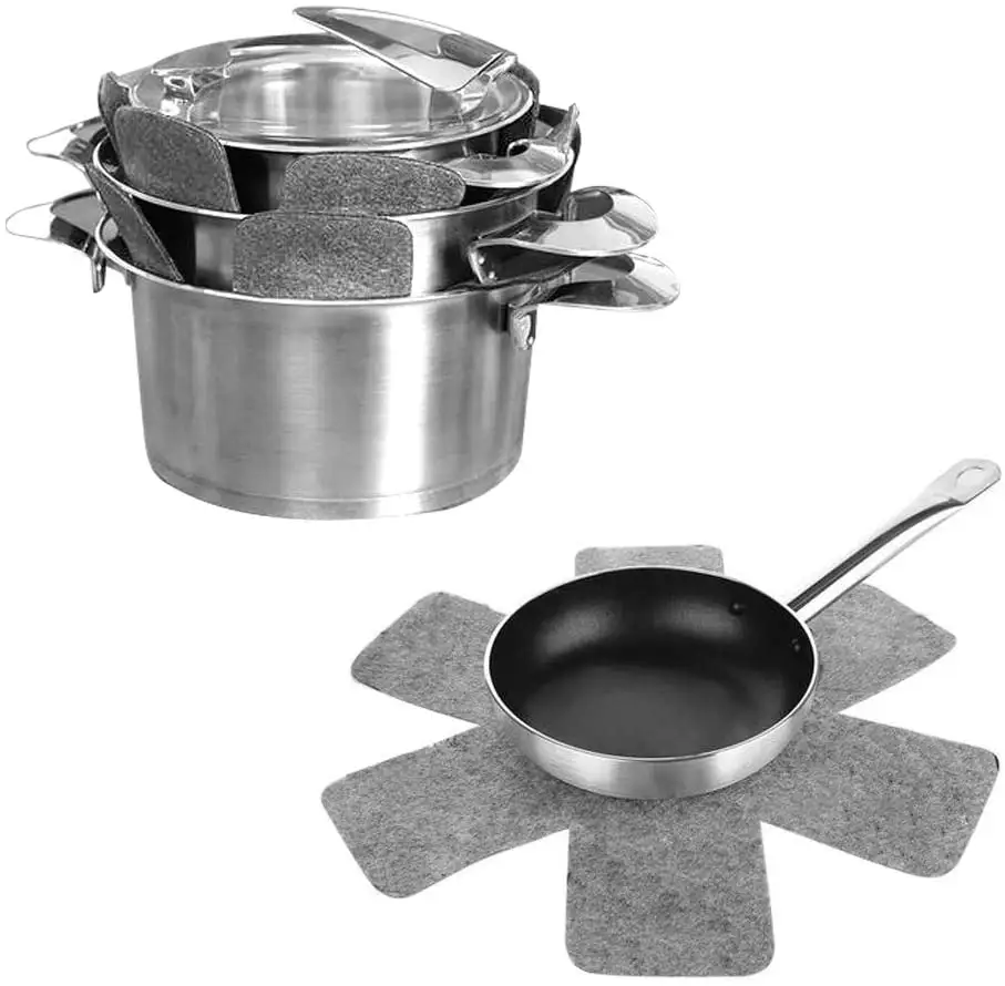 Dishes Saver Recycled Tablemat Bakeware Mats Hot Pad Separators For Stacking Durable Cooking Felt Pot And Pan Protectors