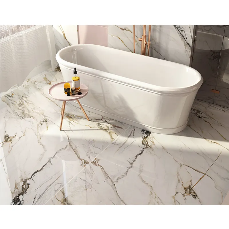 Ультратонкая 6 мм Calacatta/Picasso Золотая 1600*3200 мм большая плита полированная глянцевая настенная фарфоровая плитка для ванной комнаты