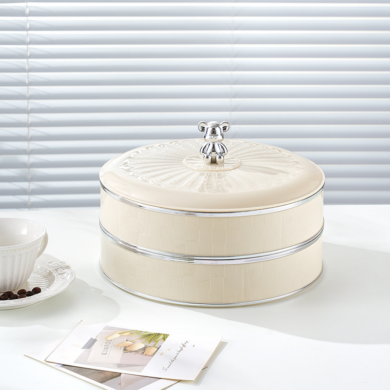 Boîte à bonbons (double couche - couleur crème)