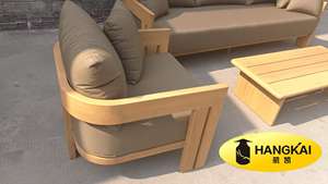 أثاث فاخر من خشب الساج ، أرائك حدائق الفناء ، أثاث خارجي من خشب الساج ، أريكة خارجية من خشب الساج مقطعية - Product Image 5