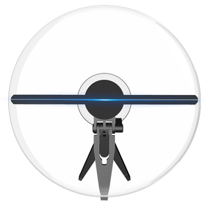 Görüntü 360 dönüm iki bıçakları 3d hologram fan kapaklı 27cm 3d hologram küçük fan çıplak göz Stereo 3d fan hologram taşınabilir - Product Image 2