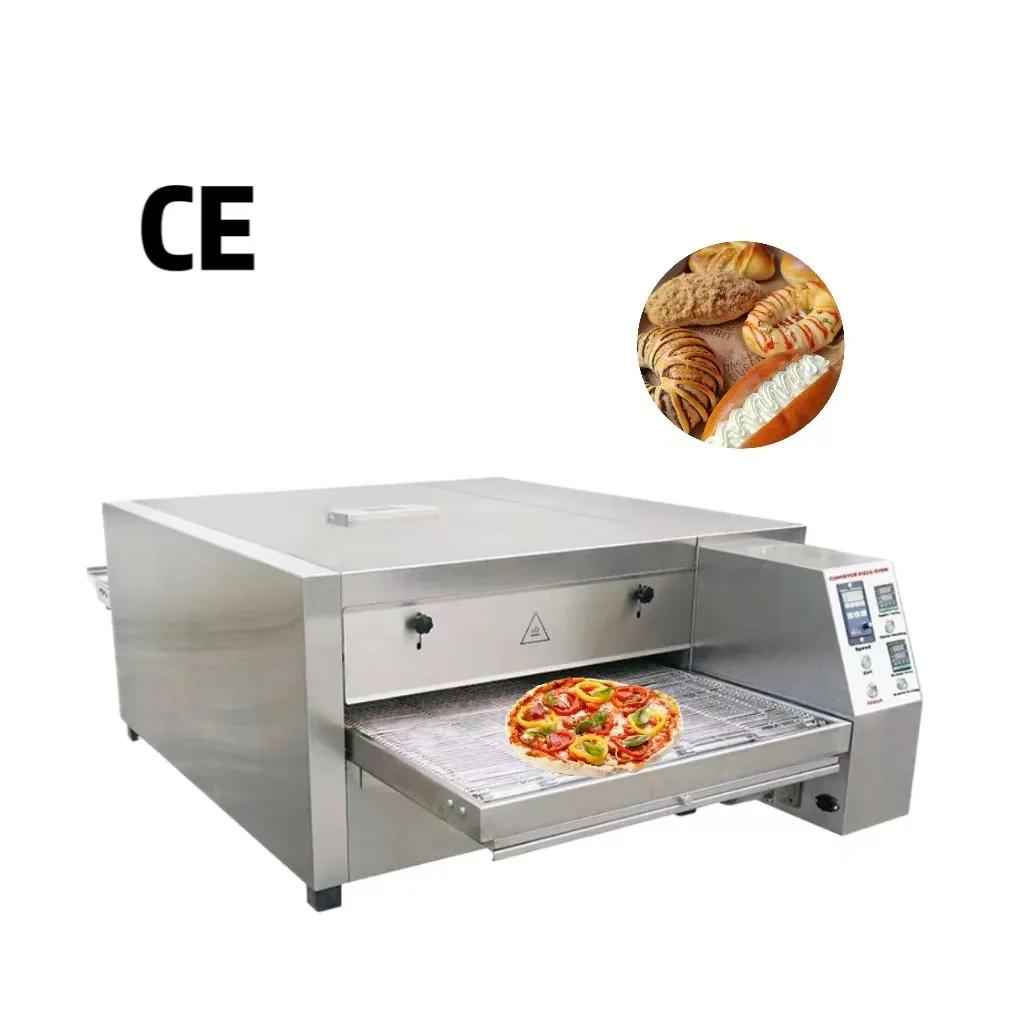 Chuyên nghiệp băng tải vành đai Lò nướng bánh pizza 12/18/24/32 inch thép không gỉ Baking lò để bán trong giá cả cạnh tranh