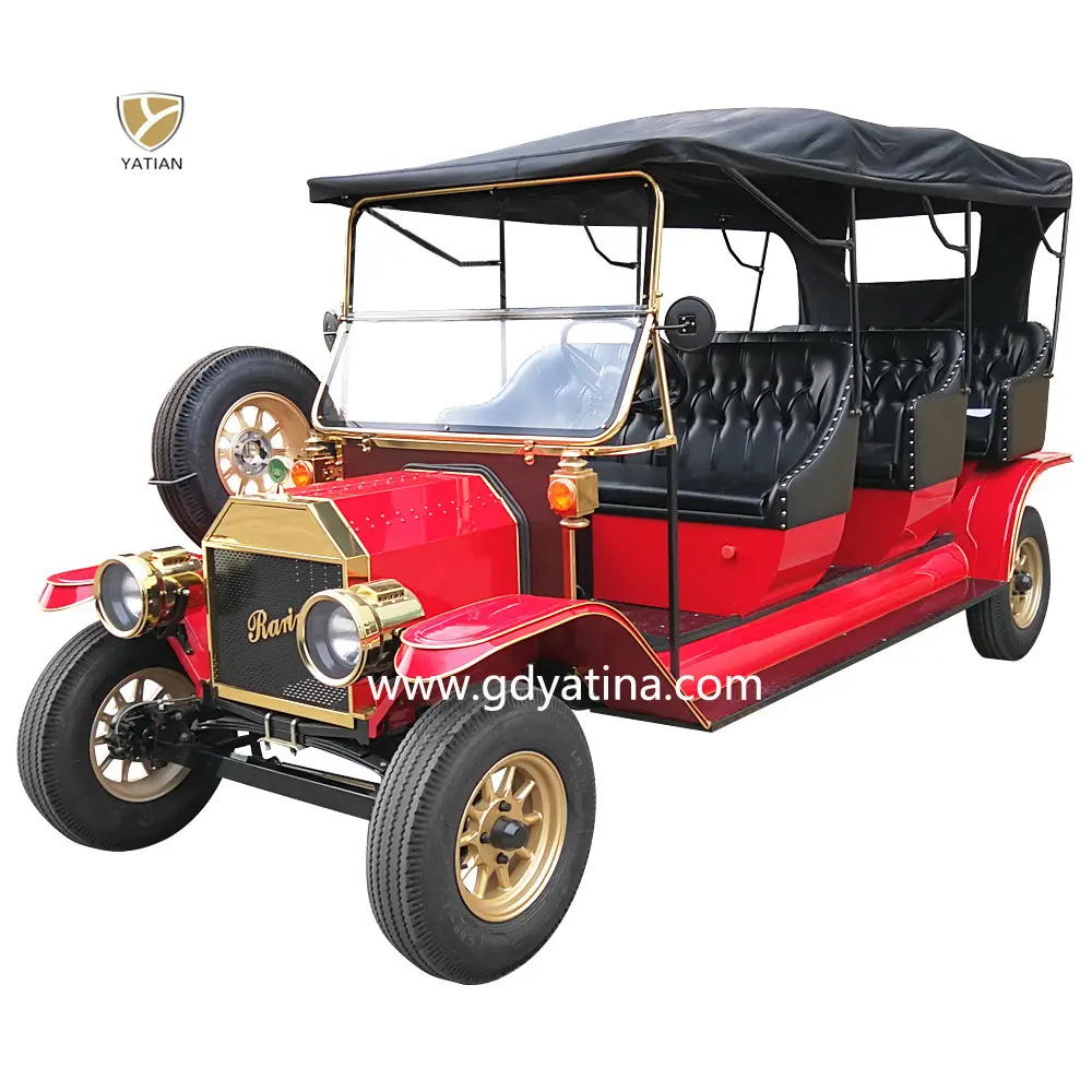 Xe golf kiểu Mỹ cũ Retro Thiết kế xe Câu lạc bộ điện cho kinh doanh du lịch tham quan