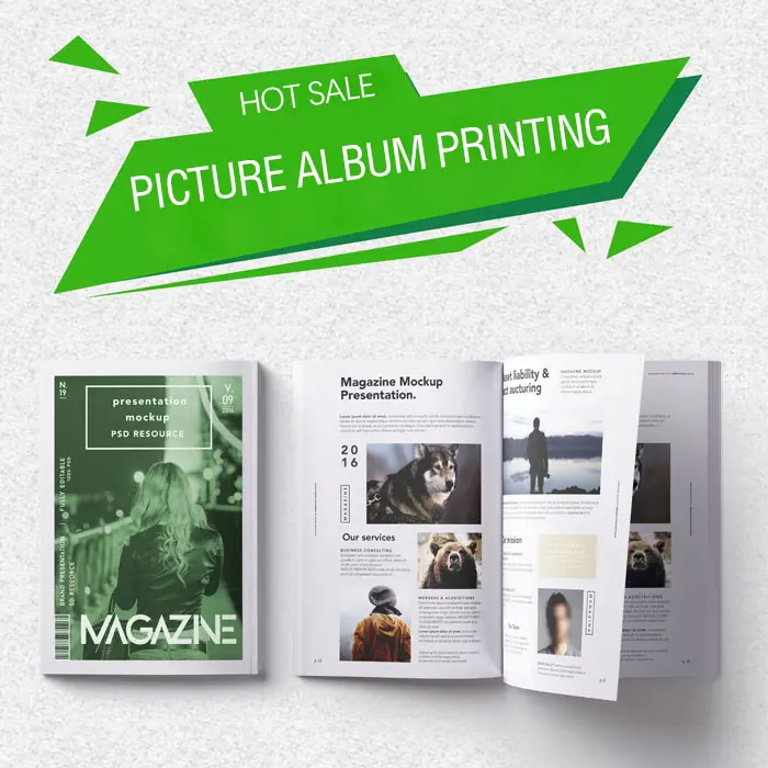 Álbum DE FOTOS impreso de tapa blanda Offset personalizado de alta calidad