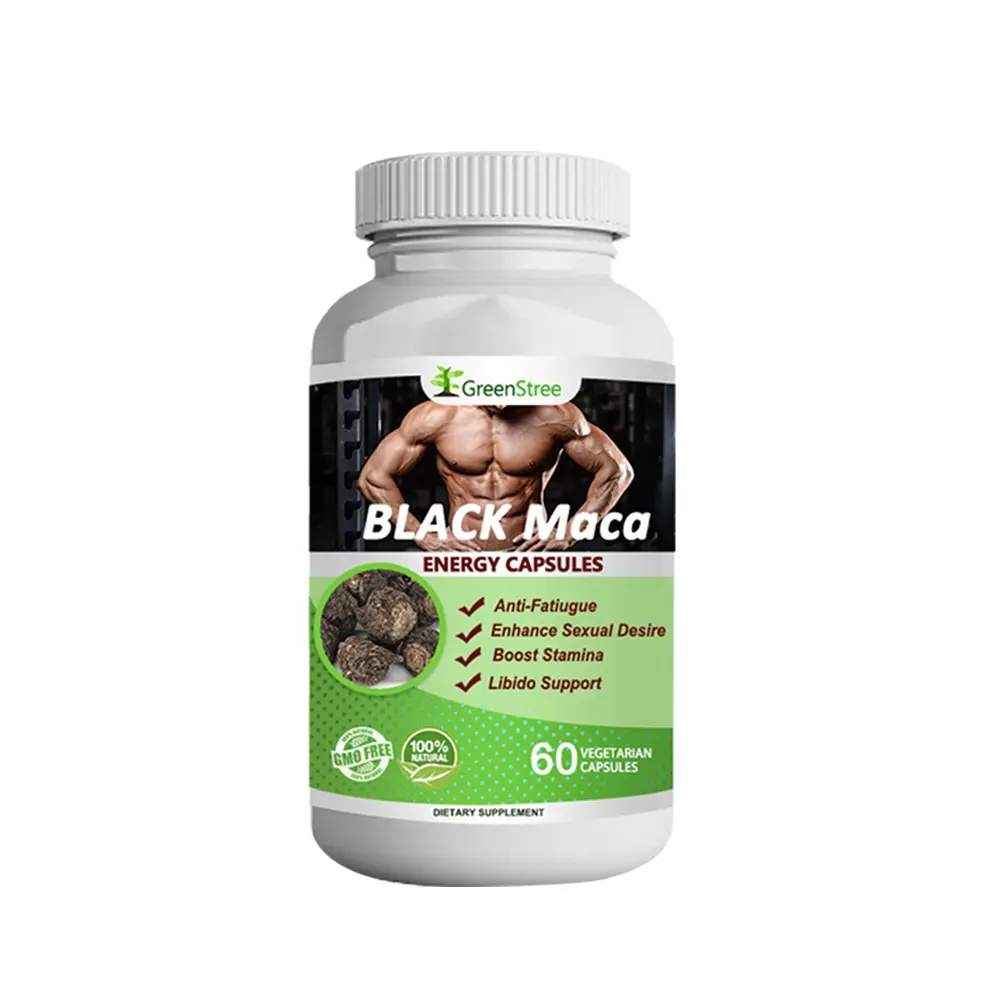 Hoge Kwaliteit Zwarte Maca Capsule Supper Formule Met 4 Natuurlijke Extract