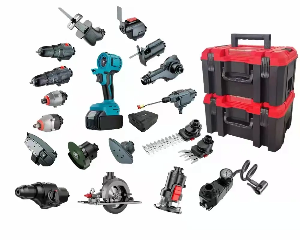 WOSAI 2023 new arrival High Quality 18-in One Cordless power tools set 21v Combo kit drill too set