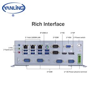 Yanling Automation Industrial PC Intel i5 6500T Quad Core 2 LAN Port Fanless Barebone System Computadora Tipo integrado - Product Image 3