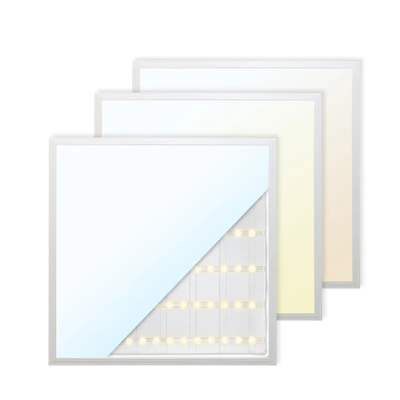 โคมไฟเพดาน LED ความสว่างสูงหรี่แสงได้เลือกได้2x2 2x4 60x60 600x600มม. แผงไฟแบ็คไลท์ LED สำหรับสำนักงาน