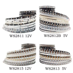 WS2813 WS2815 WS2811 WS2812B RGB Individuell adressierbarer LED-Streifen DC5V DC12V