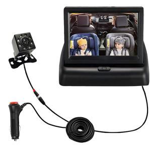 SZDALOS 12V <strong>LCD</strong> Back-up 2 <strong>Video</strong> <strong>Input</strong> <strong>Display</strong> 4.3 Inch Folding Monitor <strong>for</strong> Car - Product Image 2