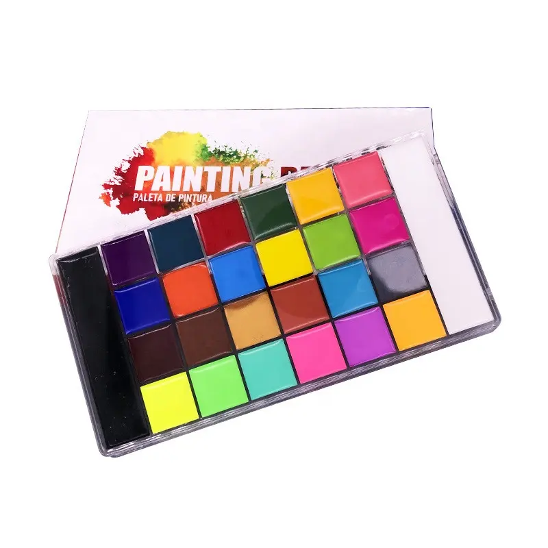 Kit de pintura facial e corporal, kit profissional para maquiagem, kits hipoalergênicos para crianças, paleta de pinturas com 26 cores