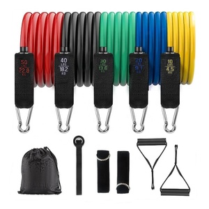 11-Piece TPE Resistance Band Set with <strong>Handles</strong> Leg Ankle Straps and Carry Bag <strong>Elastic</strong> Fitness Gymnastics <strong>Loop</strong> - Product Image 2