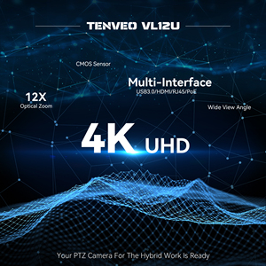 OEM Streaming 1 + 1 NDI PTZ Клавиатура контроллер 4k PTZ Конференц-камера - Product Image 3