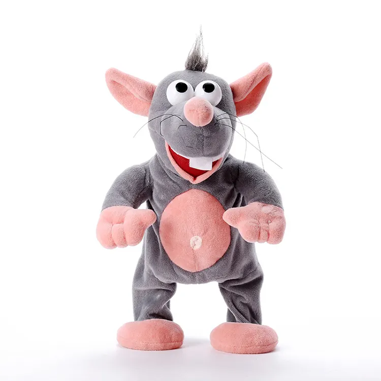 Ratón eléctrico de tamaño personalizado, muñeco de peluche para cantar y bailar