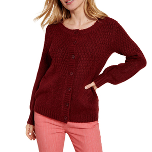HD66947 cardigan in maglia soffice elasticizzata personalizzata da donna con motivo geometrico motivo a palloncino motivo a forma di palloncino