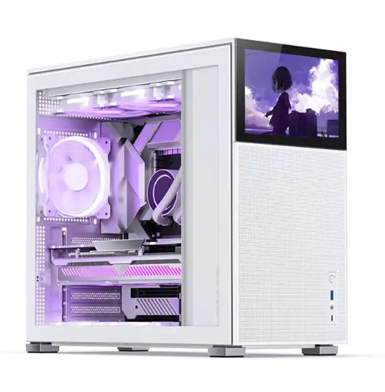 Hot Sale Computer Jonsbo D41 MESH with screen version White RGB Middle Tower Case PC Gaming CASE