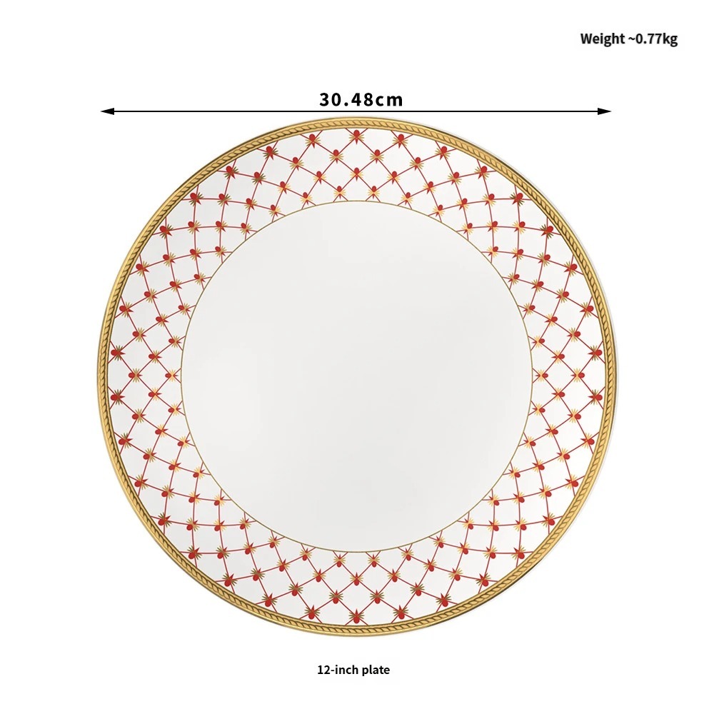 Red Gold 12 inches Plate