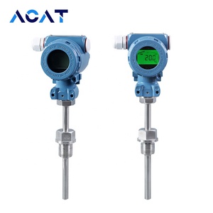Pantalla de campo LCD Transmisor de alta temperatura integrado 4-20ma 0-10V PT100 Sensor de temperatura de inserción de sonda de acero inoxidable - Product Image 1