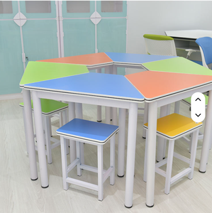 Hiện đại nối hình thang kim loại hội nghị bàn văn phòng bàn học dạy kèm lớp đọc phòng bàn - Product Image 1