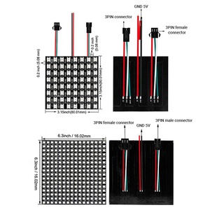 แผงไฟ LED เมทริกซ์16*16 16 P10 WS2812B สามารถระบุที่อยู่ได้8*8 RGB LED ยืดหยุ่น PCB ผู้ผลิต - Product Image 6
