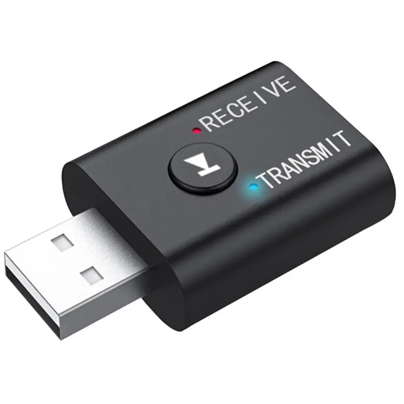 Transmissor e receptor sem fio 2 em 1, dongle de áudio bluetooth usb para tv e carro, amplificador de fones de ouvido e alto-falantes