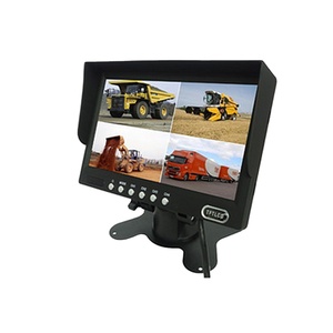 Monitor de pantalla LCD TFT de 7 pulgadas para coche, pantalla de visión trasera de 4 vías para cámara de respaldo de visión trasera inversa, pantalla de escritorio para coche, camión, TV