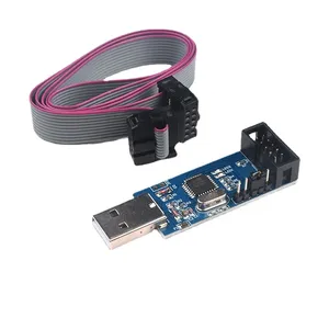 1 adet yeni USBASP USBISP AVR programcı USB iss USB ASP ATMEGA8 ATMEGA128 destek Win7 64K 10Pin 6 Pin adaptör panosu