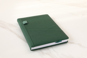 A5 Size Leather Cover Custom Logo <strong>Insertable</strong> Phone and Pen <strong>Notebook</strong> - Product Image 4