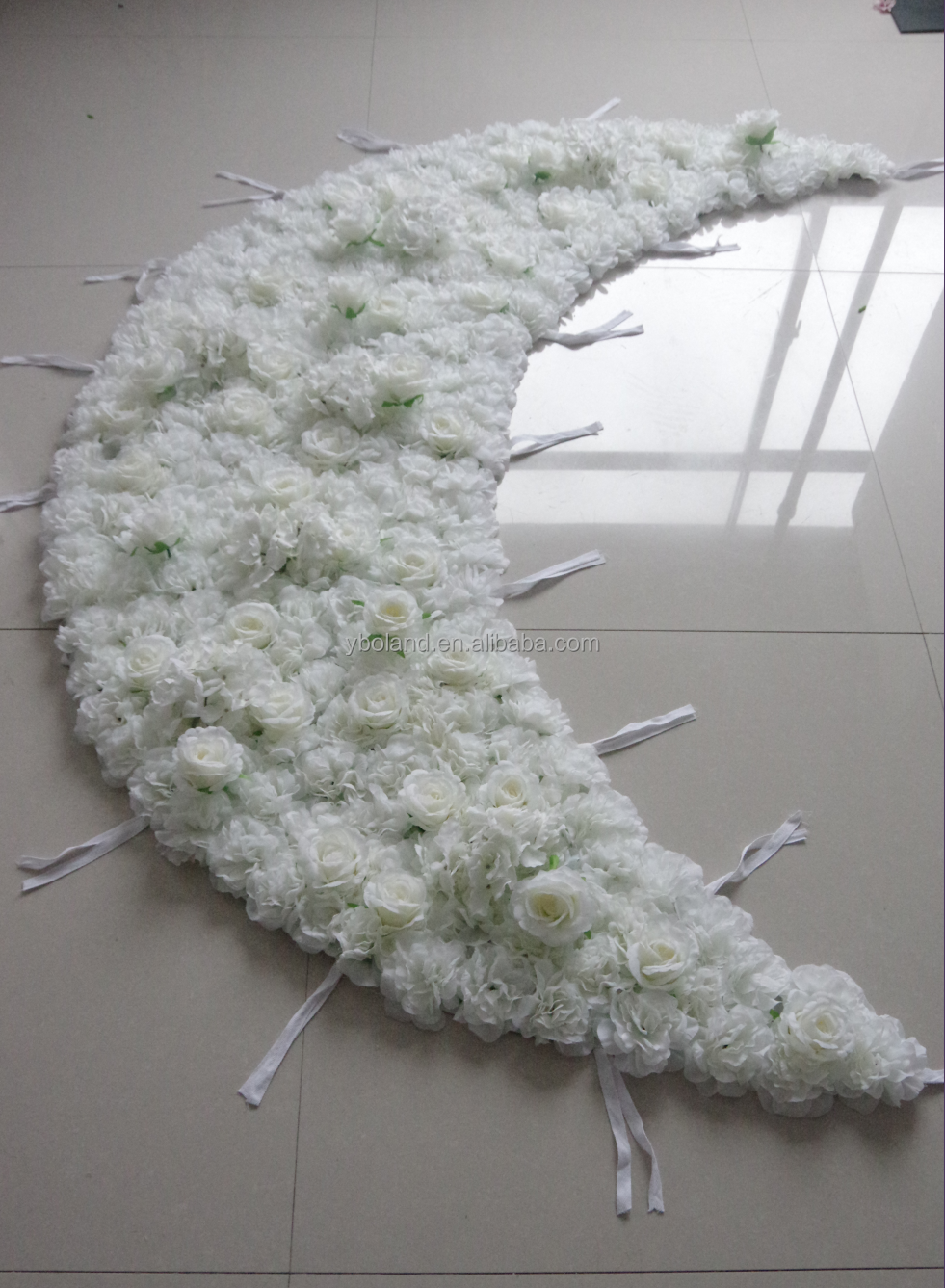 Mur de fleurs blanches 07