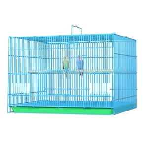 Ex-büyük boy toptan muhabbet papağan kuş kafesi Pet tel dikdörtgen küçük kafes küçük kuşlar için ve kanaryalar donatılmış besleyiciler - Product Image 1