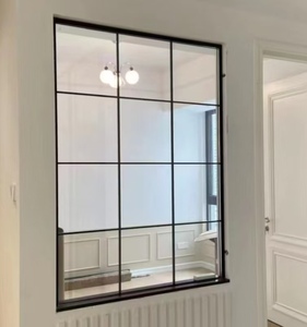 Modern French Style Curved Glass Aluminum Fixed <strong>Windows</strong> Seamless Curved Design <strong>Built</strong>-in Decorative Strips - Product Image 6