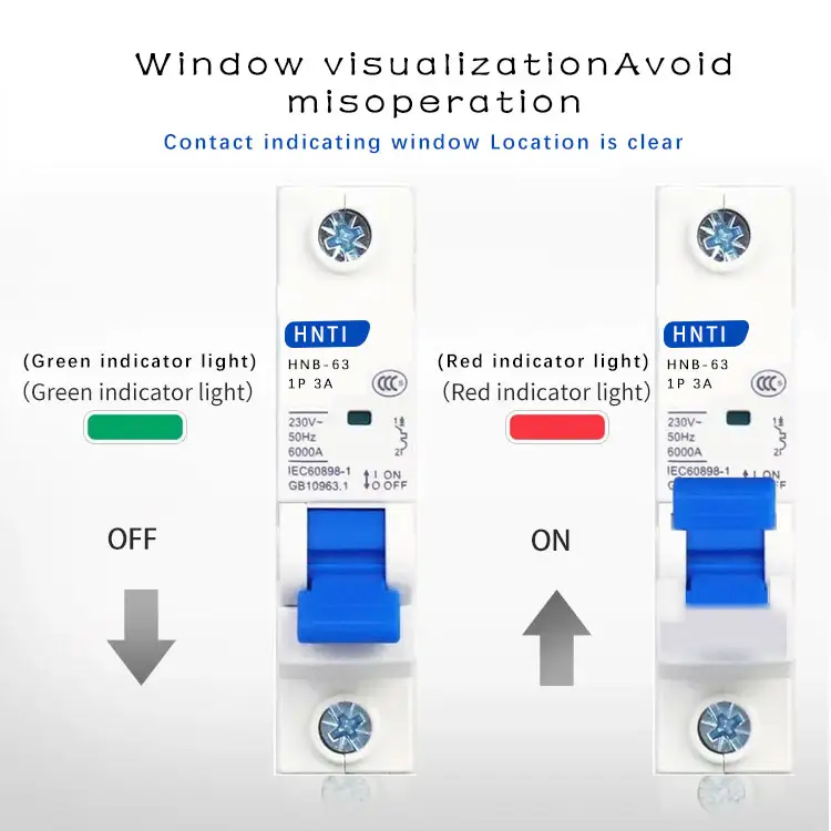 Chinese Originele Merk Chint China 'S Beste Kwaliteit Eenfasige Driefasige Miniatuur Stroomonderbreker Chint Mcb Mccb 63a 100a