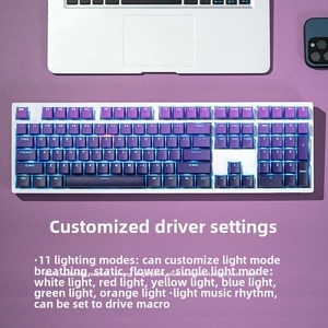 MATHEW KC108 Teclado Mecánico Inalámbrico Bluetooth con 3 Modos, Retroiluminación RGB, Tecla Completa, Intercambio en Caliente, Teclado Silencioso Personalizado para Mac/Win/PC - Product Image 6