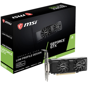Tarjeta gráfica MSI NVIDIA GeForce GTX 1650 4GT LP V1 de perfil bajo con memoria GDDR5 de 4GB compatible con salida DisplayPort - Product Image 1