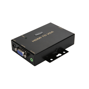 JideTech HDMI至VGA KVM开关转换器，带3.5毫米音频支持1080P，适用于电脑笔记本电脑显示电脑Mac投影仪 - Product Image 1